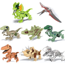 8 Pack Dinosaur DIY Building Blocks Action Figures Playset DIY Toys for Kids