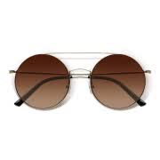 Millet (MI) gafas de sol TS marea Fan Mi hogar personalizado redondo retro marco doble haz de diseño plateado marco de metal lente de nylon