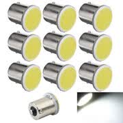 10pcs señal de giro blanca BA15S 1156 luces luz trasera