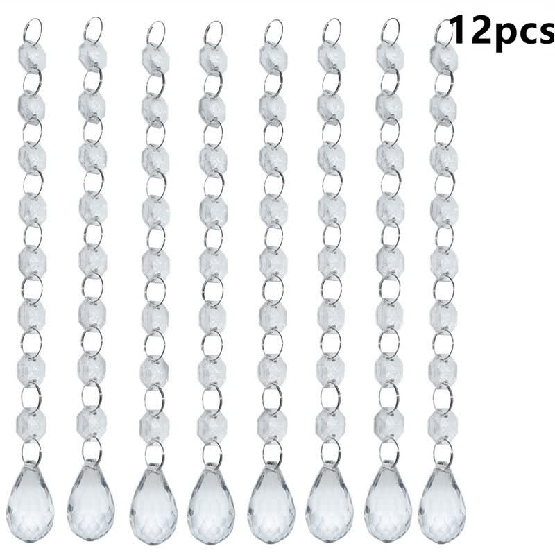 12 Pcs Acrylic Crystal Chandelier Beads Garland Hanging 12 Pcs Acrylic Crystal Chandelier Beads Garland Hanging Beaded Curtains Wedding