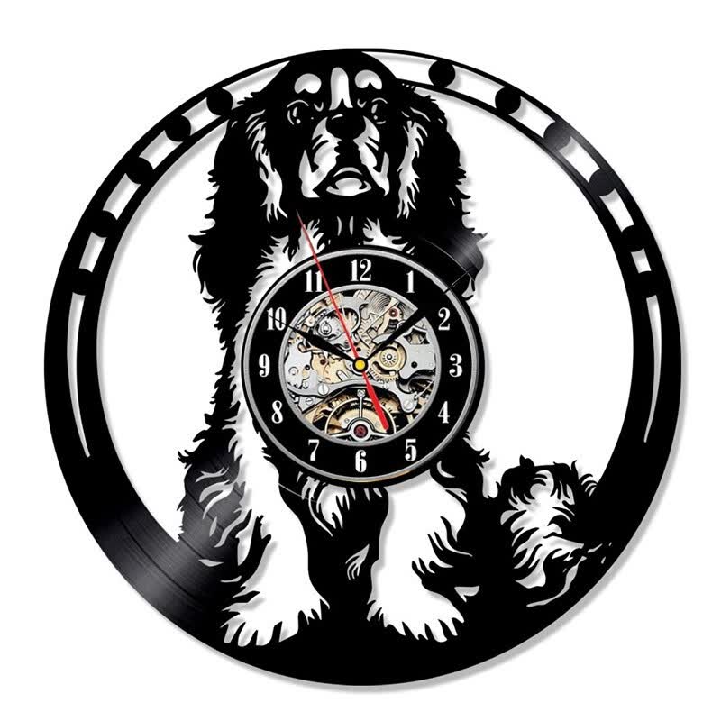 Vinyl Record Wall Clock Charles Spaniel Dog Creative Design Art Vinyl Record Wall Clock Charles Spaniel Dog Creative Design Art Home Decor Ideas