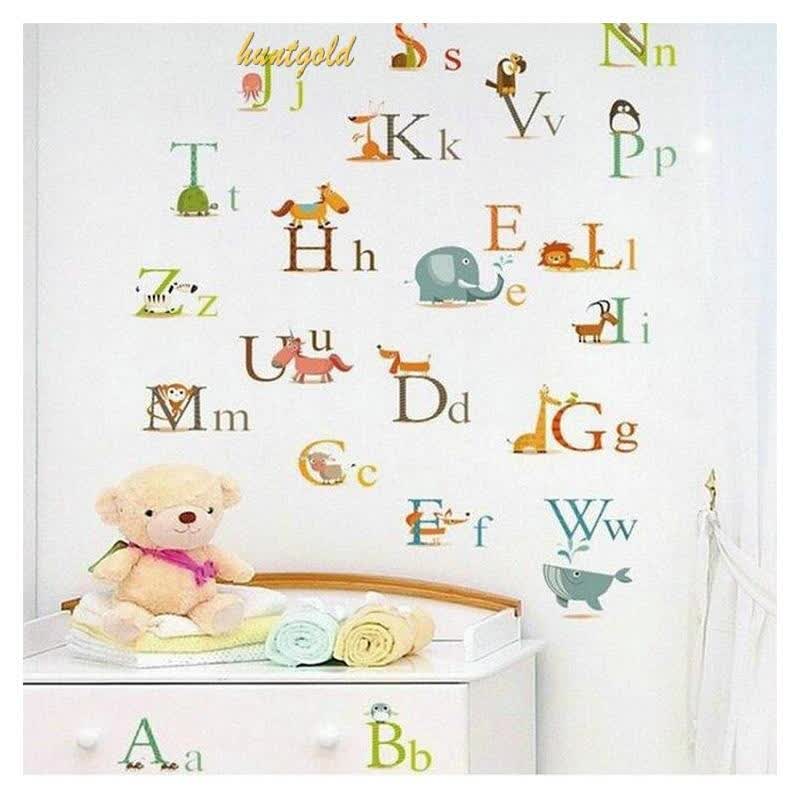 Hot Kids Roome Wall Decor Stickers Cartoon Animals Hot Kids Roome Wall Decor Stickers Cartoon Animals Letter Child Bedroom Sticker