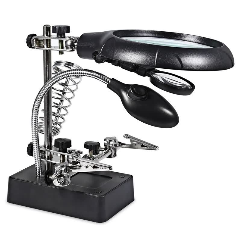 Beileshi 5 Led Light 10x Magnifier Desk Lamp Alligator Beileshi 5 Led Light 10x Magnifier Desk Lamp Alligator Auxiliary Clip Stand Desktop Magnifying Tool