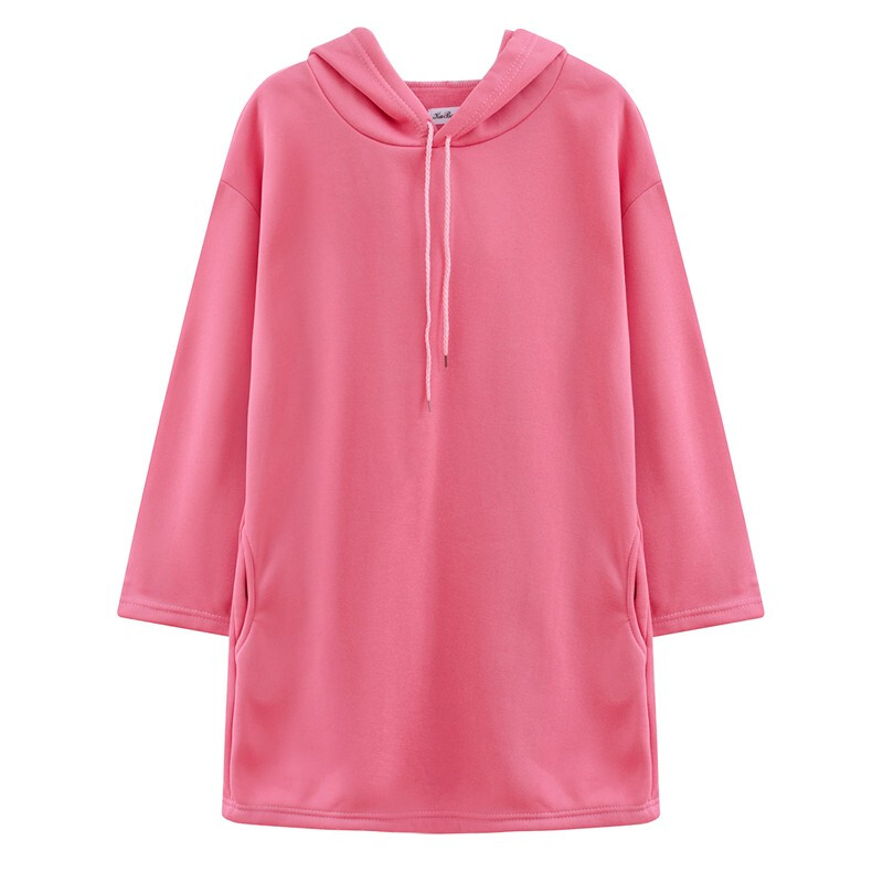  Hoodie female long student loose spring and autumn new long-sleeved hooded pullover - 