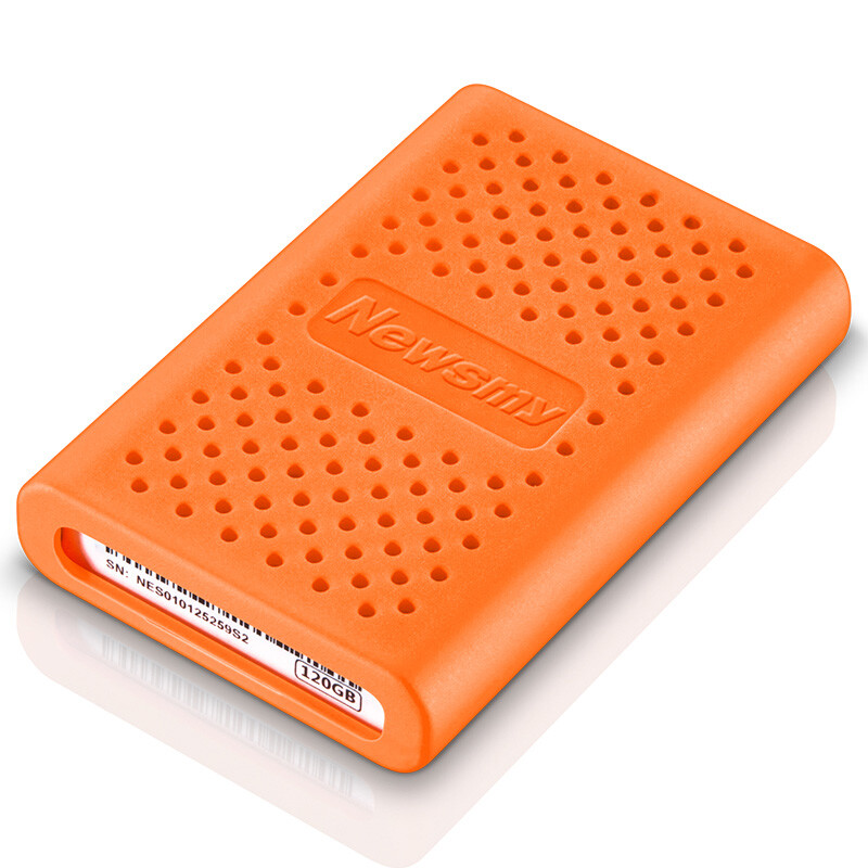 Newman (Newsmy) speed 120G SSD solid-state mobile hard drive to give hard disk protection sleeve anti-vibration portable security and stability fast USB3.0 vitality orange