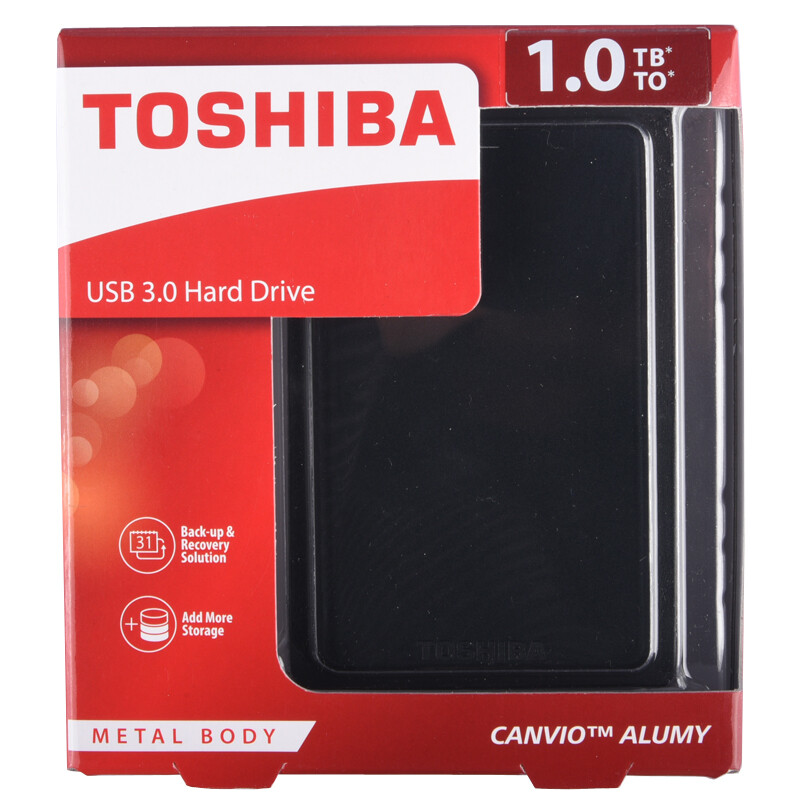 Toshiba (TOSHIBA) Alumy Series 1TB 2.5 USB3.0 HDD mysterious black Yingcun