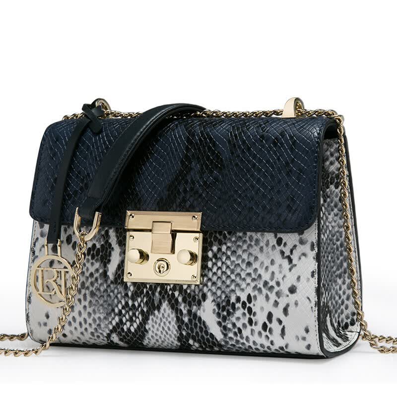 Old Man Head Laorentou Handbags Serpentine Leather Shoulder Bag Old Man Head Laorentou Handbags Serpentine Leather Shoulder Bag Europe And The United States