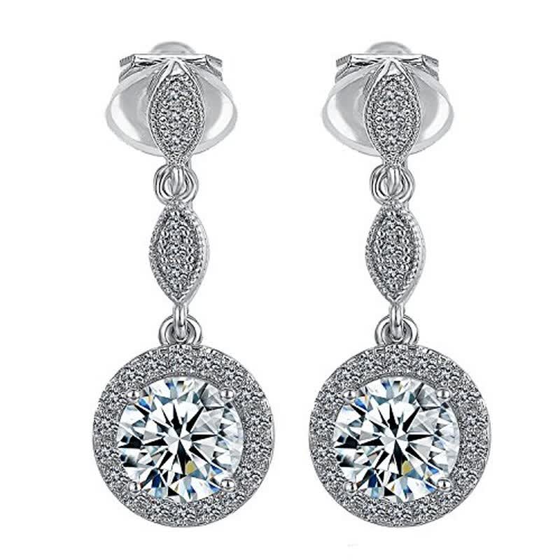 Yoursfs Clip On Earrings Crystal Rhinestone Silver Plated Yoursfs Clip On Earrings Crystal Rhinestone Silver Plated Teardrop Pear Shaped Dangle