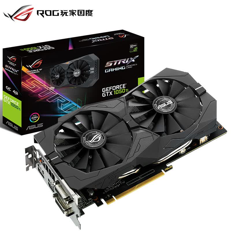  ASUS ROG STRIX-GTX1050TI-O4G-GAMING 1392-1518 МГц 4G / 7008 МГц GDDR5 PCI-E3.0 Графика.      
