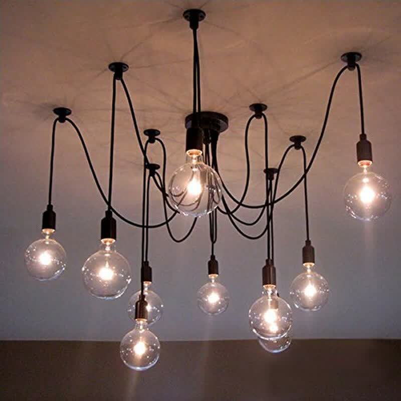 Bokt Vintage Edison Multiple Ajule Diy Pendant Spider Bokt Vintage Edison Multiple Ajule Diy Pendant Spider Lights Ceiling Light Fixtures Metal Chandeliers Lighting