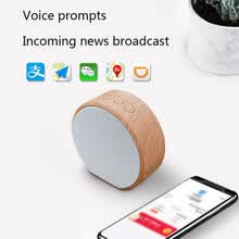 -Inal&aacute;mbrico port&aacute;til para Bluetooth Altavoz est&eacute;reo de grano de madera Altavoces peque&ntilde;os al aire libre con soporte para micr&oacute;fono Tarjeta TF / AUX / Manos libres on JD