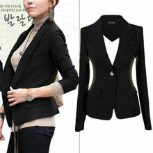 Women Striped Business Blazer Suit Casual Long Sleeve Lapel Jacket Jackets Coats