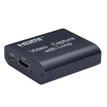 4K HDMI-compatible Video Capture Card HDMI-compatible to USB 2.0 Game Recording Box with Loop Out