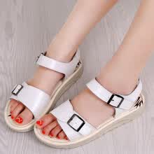 fashion-sneakers-Nuevos zapatos de las mujeres del verano palabra hebilla de punta abierta de fondo suave zapatos casuales c&oacute;modos sandalias de cuero de fondo grueso salvaje on JD