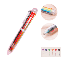 office-products-6 en 1 bol&iacute;grafo de colores 0.5 mm creativo lindo pluma para la escuela novedad multicolor plumas escuela oficina papeler&iacute;a suministros on JD