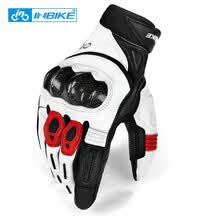 -INBIKE Guantes de motocicleta de cuero genuino de los hombres de invierno MTB Guantes de bicicleta Pantalla t&aacute;ctil 3 mm EVA Palm P on JD