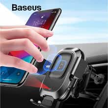 phone-accessories-Baseus Smart Qi Wirless Soporte de tel&eacute;fono de carga para iPhone XS XR, Samsung S9 Note8 Soporte de tel&eacute;fono para coche de inducci&oacute;n inteligente para HuaWei on JD