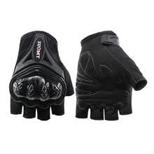 -Guantes de equitaci&oacute;n Guantes protectores de medio dedo transpirables para exteriores Guantes de motociclismo on JD