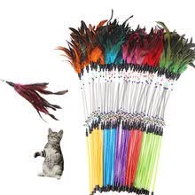 pet-supplies-Pet Cat Feather Spring Stick Teaser Kitten Interactive Bell Rod Wand Playing Toy on JD