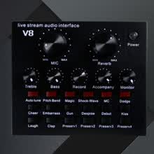 -12efectos tel&eacute;fono m&oacute;vil computadora tarjeta de sonido equipo de anclaje etapa procesador de audio mezclador soporte micr&oacute;fono en vivo diacr&iacute;tico K canci&oacute;n on JD