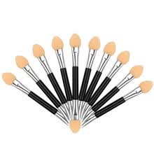 -10pcs nuevo aplicador de sombra de ojos de l&aacute;tex de sombra de ojos aplicador pincel de sombra de ojos de doble extremo herramientas de maquillaje on JD