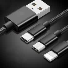 car-charger-Cargador de 3 piezas de m&uacute;ltiples funciones para autom&oacute;vil (para iPhone y Android) on JD