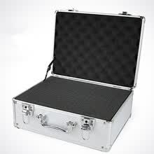 -Bolsa de viaje ABS de aluminio Caja de herramientas Caja de herramientas de maleta Caja de archivo C&aacute;mara de equipo de seguridad resistente a los impactos con forro de espuma precortada on JD