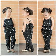 girl-clothing-Nueva Moda Verano Ni&ntilde;os Ni&ntilde;as Ropa Conjuntos de Algod&oacute;n Sin Mangas Correa de Lunares Ni&ntilde;as Mono Ropa Establece Trajes Trajes de Ni&ntilde;os on JD